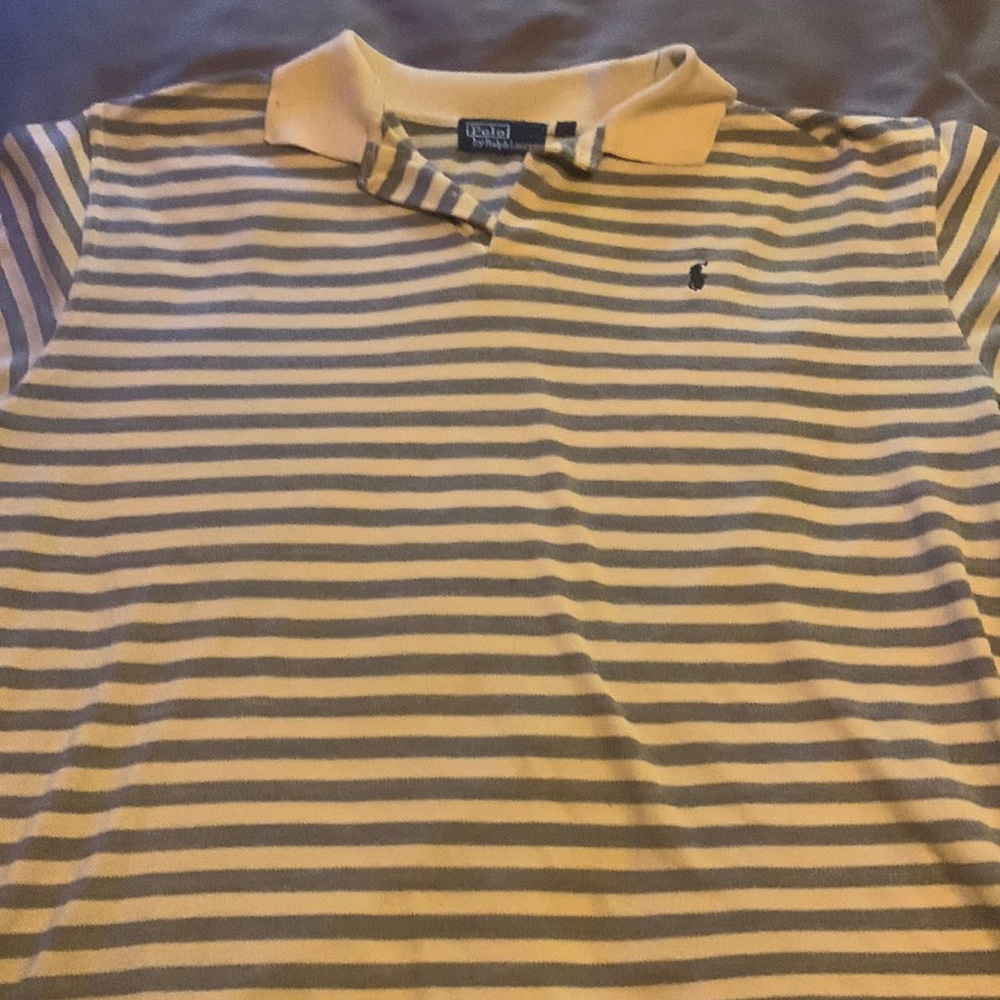 Polo shirt gray and tan 2xl